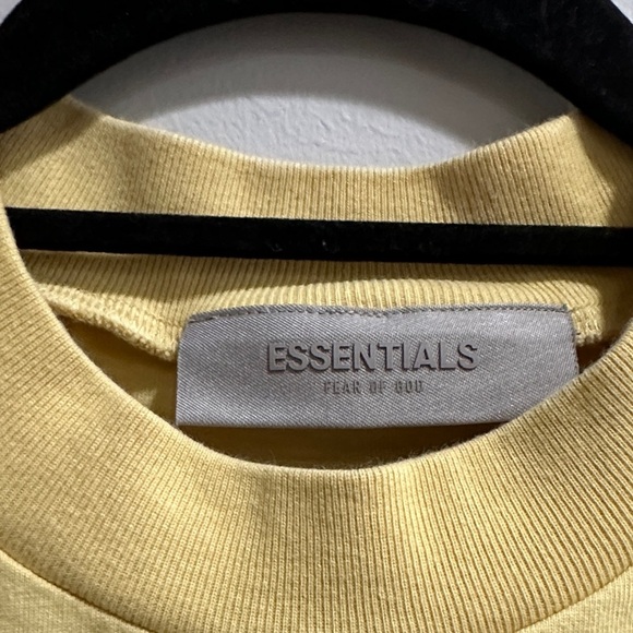 Essentials Men's Short Sleeve Tee in Soft Yellow - Picture 2 of 7